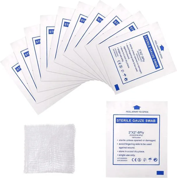 Cotton Medical Disposable Absorbent Sterile Gauze Swab