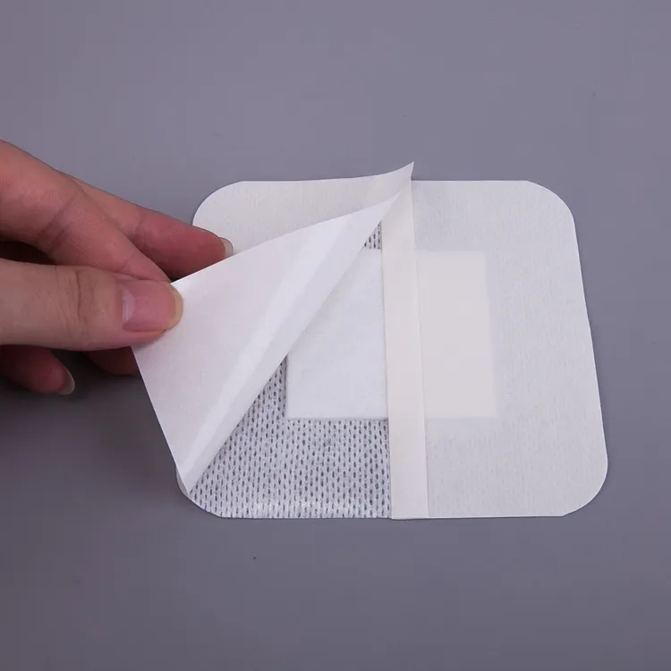 Ab Werk gelieferter chirurgischer, selbstklebender Vlies-Gaze-Inselverband zur Wundversorgung mit saugfähigen Pads